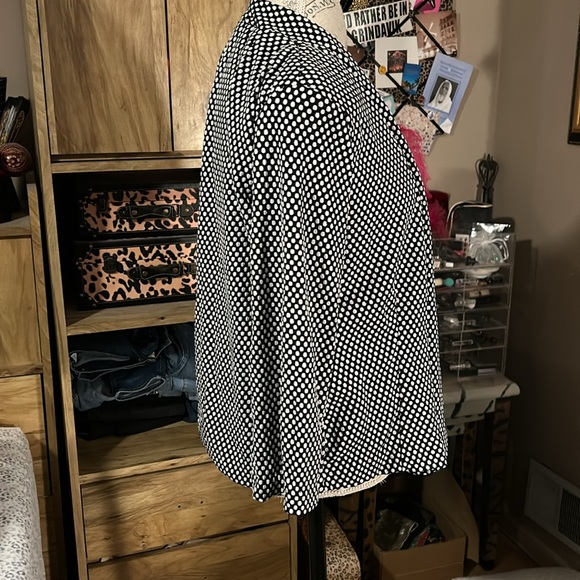 Notations Polka Dot Draped Blazer - Medium - Picture 2 of 6